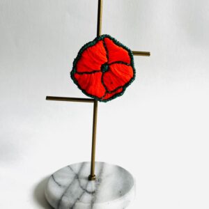 Broche coquelicot fluo greenfinity upcycling