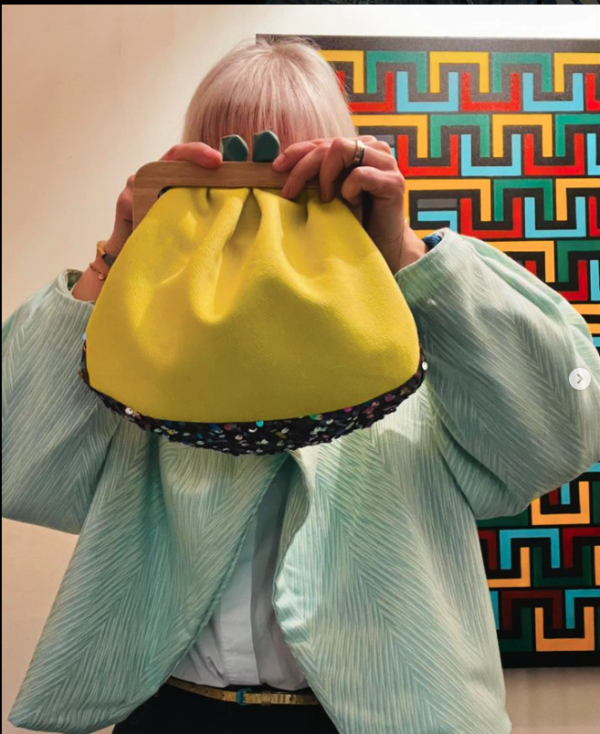 Sac jaune flashy à paillettes Greenfinity upcycling