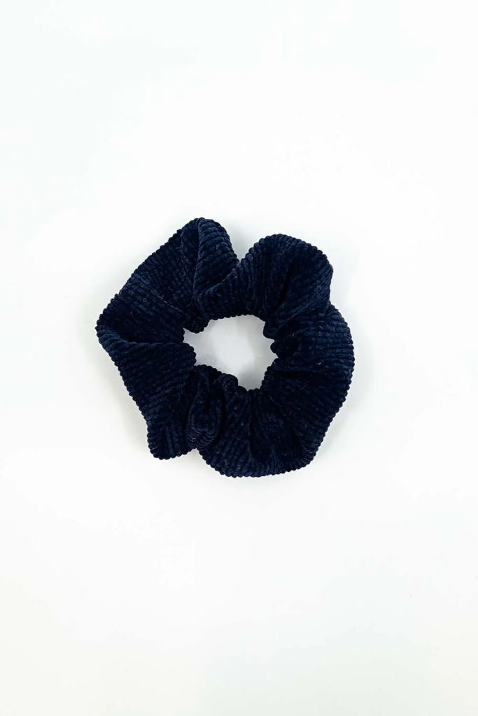 Homonoia scrunchie velour cotelé noir