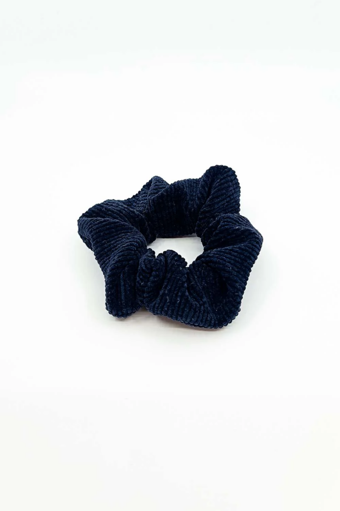 Homonoia scrunchie velour cotelé noir