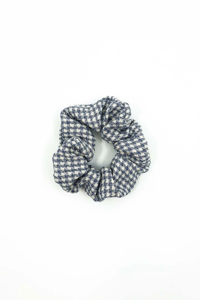 Homonoia scrunchie bleu et blanc