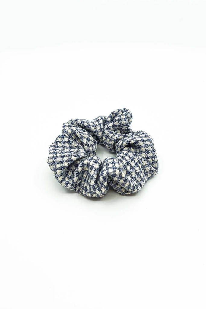 Homonoia scrunchie bleu et blanc