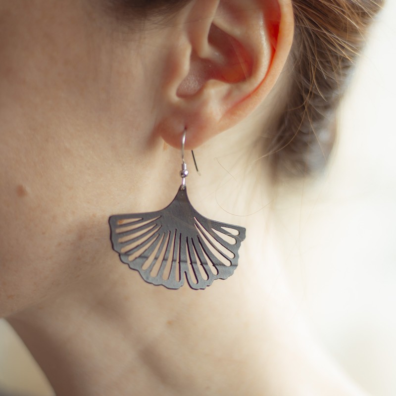 Boucles d'oreilles gingko