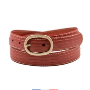 Ceinture femme vegan brique