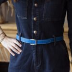 Ceinture boucle amovible bleue