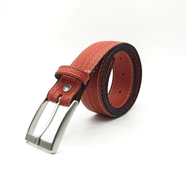 Ceinture vegan homme brique