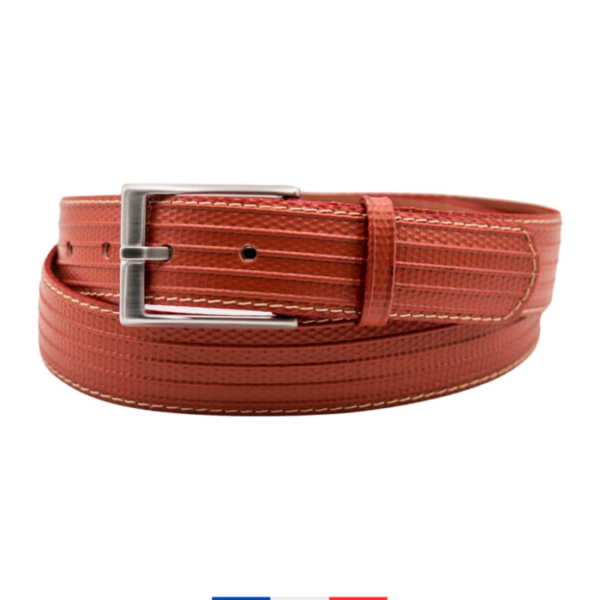 Ceinture vegan homme brique