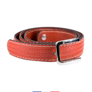 Ceinture boucle amovible rouge brique