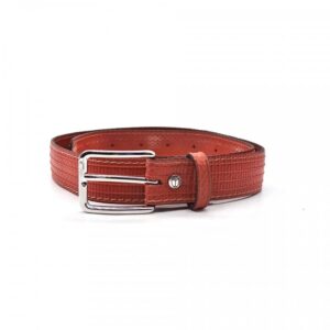 Ceinture vegan rouge brique