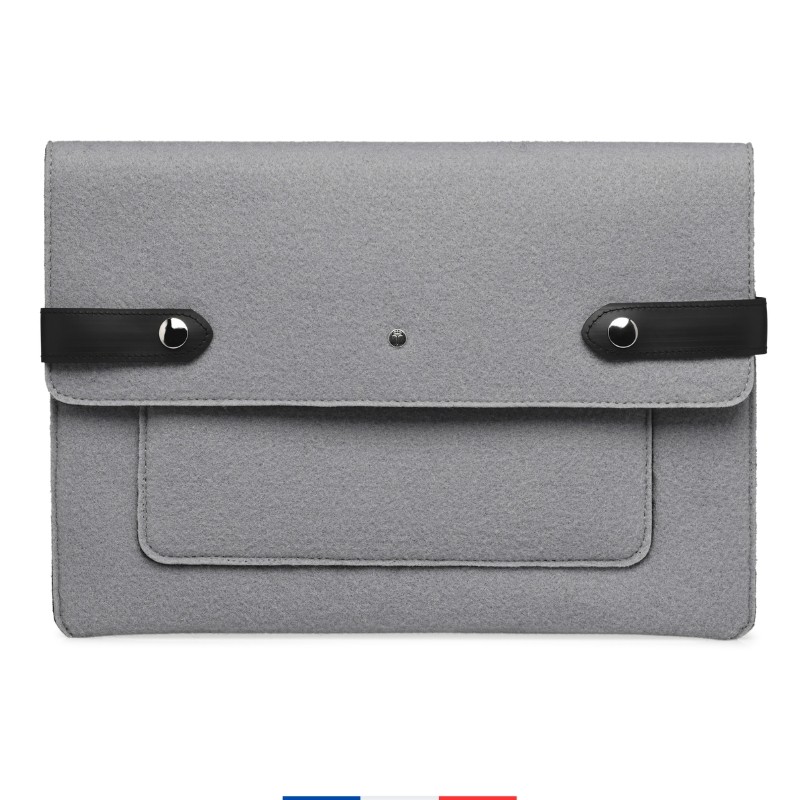 Pochette d'ordinateur gris clair