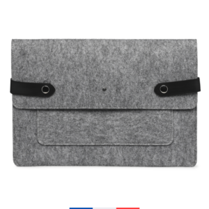 pochette d'ordinateur gris femme