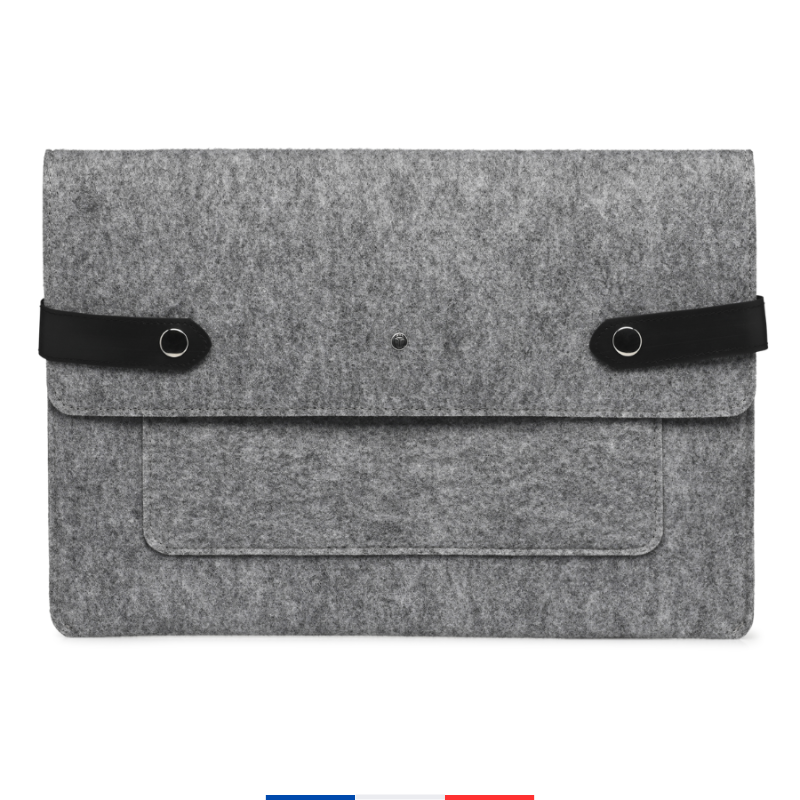 pochette d'ordinateur gris femme