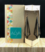 Boucle d'oreille bois, bijoux alya